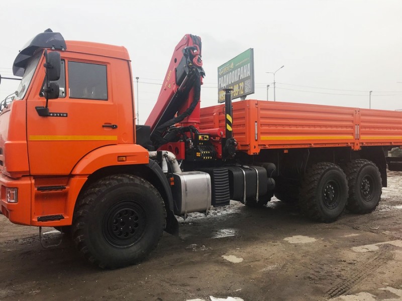 Автомобиль бортовой 438240 на шасси Камаз 43118-23027-50 с КМУ с INMAN IM 150N